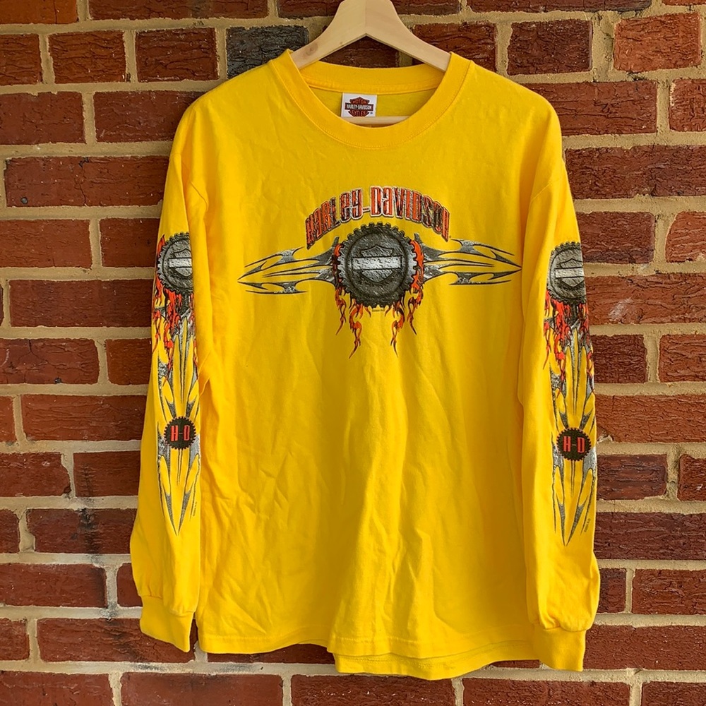 Vintage Harley Davidson men’s long sleeve shirt post Malone style men’s medium